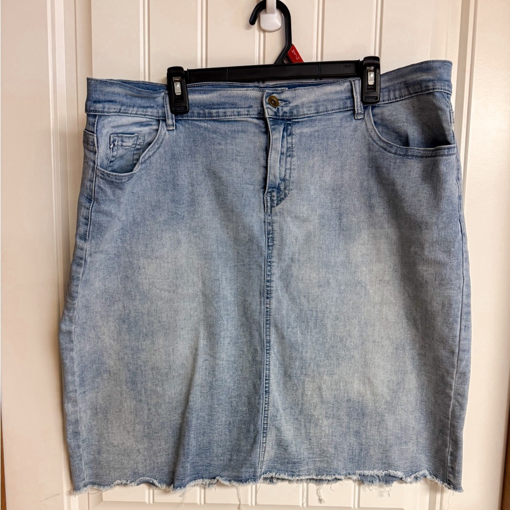 Main Street Exchange Light Blue Denim Skirt